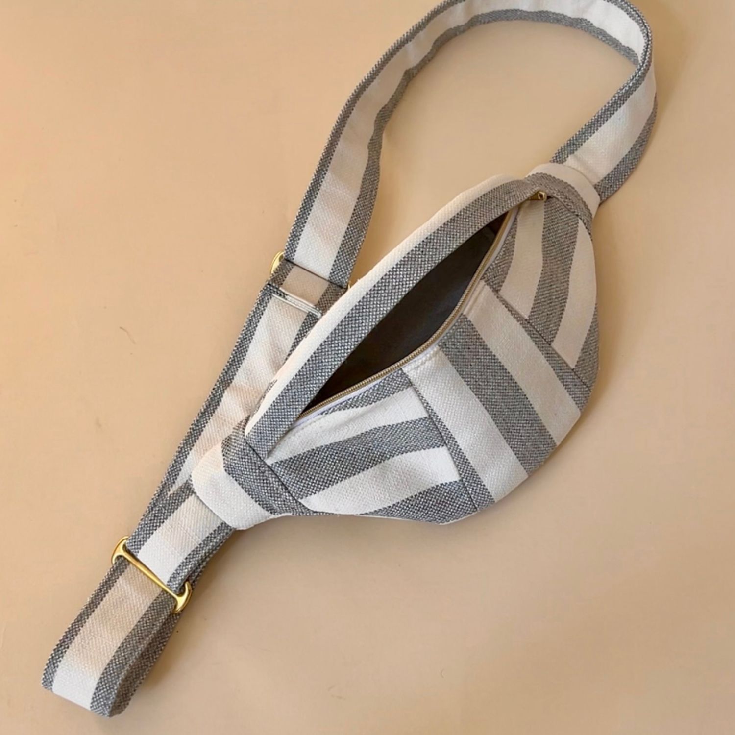 Canevas jacquard Durable Marcel - Grosses rayures Ecru Gris 20mm-3 Canevas jacquard Durable Marcel - Grosses rayures Ecru Gris 20mm-3
