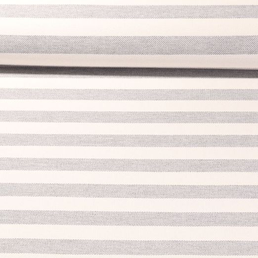 Canevas jacquard Durable Marcel - Grosses rayures Ecru Gris 20mm
