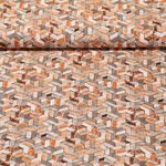 Viscose - Motif 3D Gris Orange