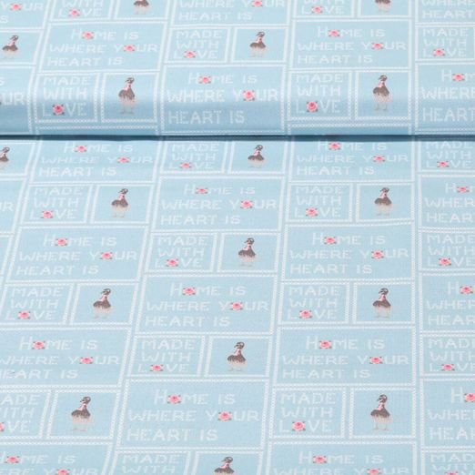 Popeline de coton - Collection Campagne Chic Jane Bleu clair