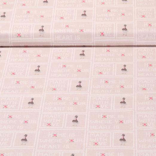Popeline de coton - Collection Campagne Chic Jane Poudre