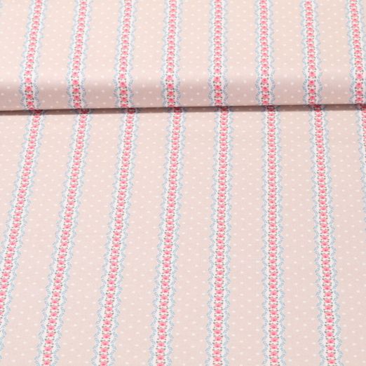 Popeline de coton - Collection Campagne Chic Bella Beige