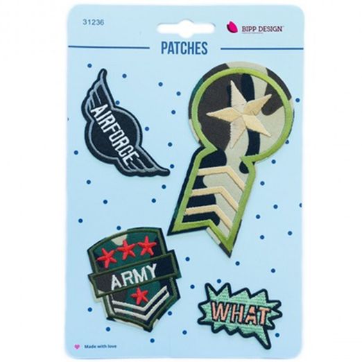 Patch Set WHAT Army 4 Stück Patch Set WHAT Army 4 Stück
