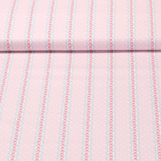 Popeline de coton - Collection Campagne Chic Bella Rose