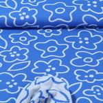 Jersey bio - Hamburger Liebe Easygoing Jacquard Doubleface Bleu Ecru