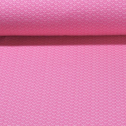 Bio Jersey - Hamburger Liebe Easygoing Sweetheart Jacquard Knit Rosa Pink
