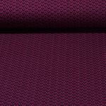 Økologisk Jersey - Hamburger Liebe Easygoing Sweetheart Jacquard Strik Sort Magenta
