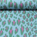 Ekologisk Jersey - Hamburger Liebe Easygoing Safari Jacquard Ljus Turkos Grön