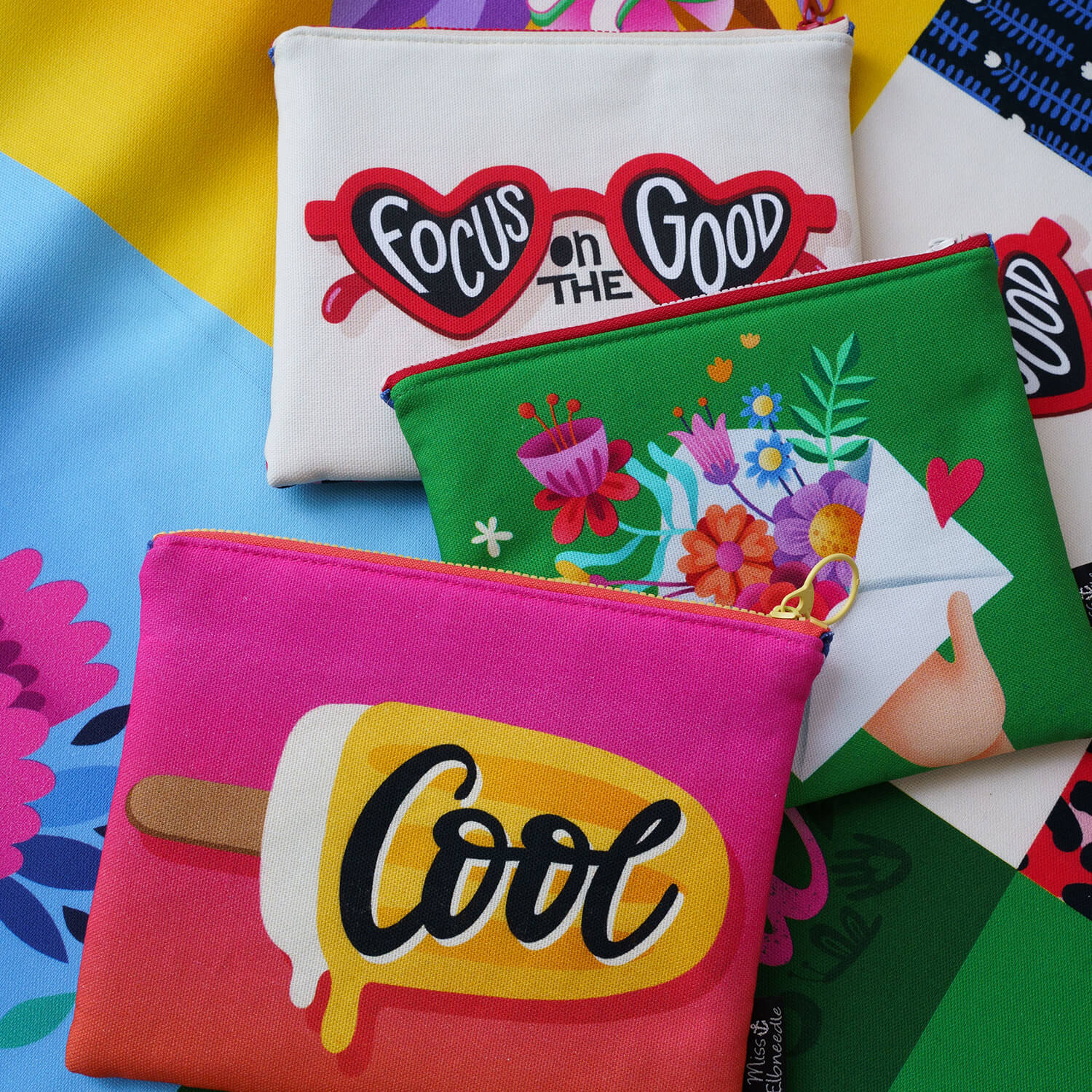 Bio Canvas Taschen Panel - Easygoing Zipper Pouch Party-2 Bio Canvas Taschen Panel - Easygoing Zipper Pouch Party-2