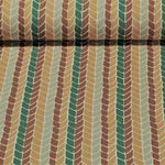 Toile canevas - Motif en épis Aspect lin Ocre