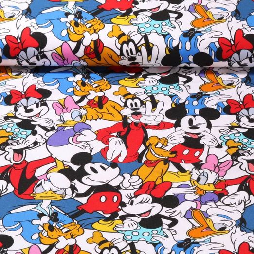 Jersey - Digital Druck Mickey Mouse und Co. Multicolor