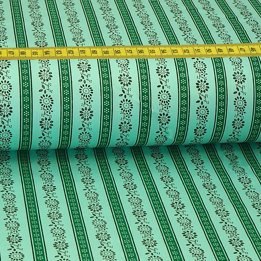 Trachtenstoff - Baumwollsatin Dirndl Design "Amelie" Mint Trachtenstoff - Baumwollsatin Dirndl Design "Amelie" Mint