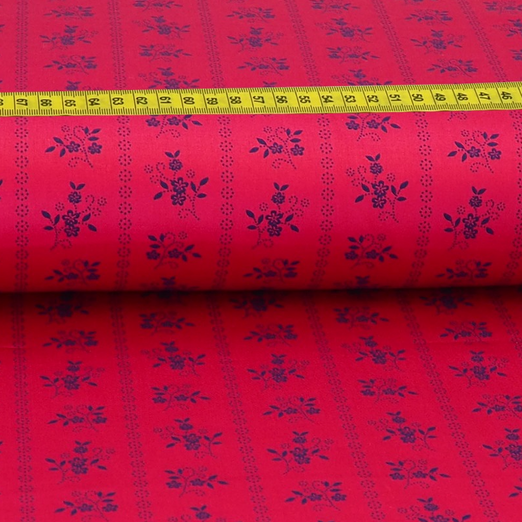 Trachtenstoff - Baumwollsatin Dirndl Design "Meila" Dunkelpink