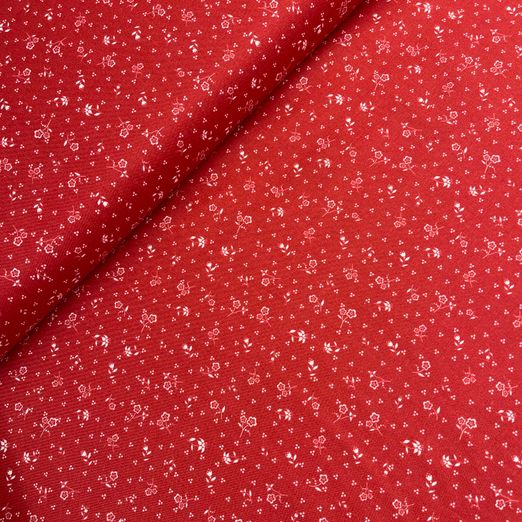 Trachten Baumwolle Serie Anke Kleine Blümchen Rot