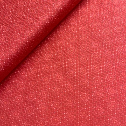 Trachten Baumwolle Serie Legan Kreise Rot Trachten Baumwolle Serie Legan Kreise Rot