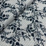 Trachten Baumwolle Serie Salogni Blumenranken Petrol auf Creme Trachten Baumwolle Serie Salogni Blumenranken Petrol auf Creme