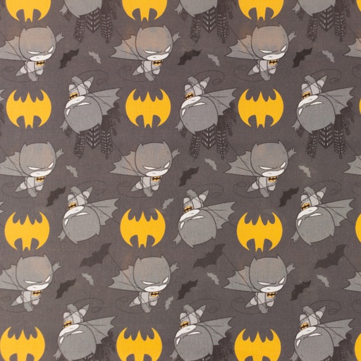 Baumwolle Batman Kid auf Grau Lizenz Digital Baumwolle Batman Kid auf Grau Lizenz Digital