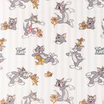 Baumwolle Tom & Jerry Dicke Freunde auf Weiß Lizenz Digital Baumwolle Tom & Jerry Dicke Freunde auf Weiß Lizenz Digital