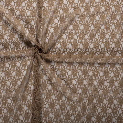 Spitzenstoff Notti Blumen elastisch Uni Camel Spitzenstoff Notti Blumen elastisch Uni Camel