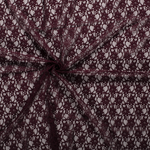 Spitzenstoff Notti Blumen elastisch Uni Aubergine Spitzenstoff Notti Blumen elastisch Uni Aubergine