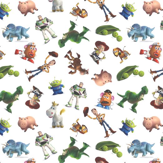 Baumwolle WALT DISNEY Toy Story Weiß LIZENZ Digital Baumwolle WALT DISNEY Toy Story Weiß LIZENZ Digital