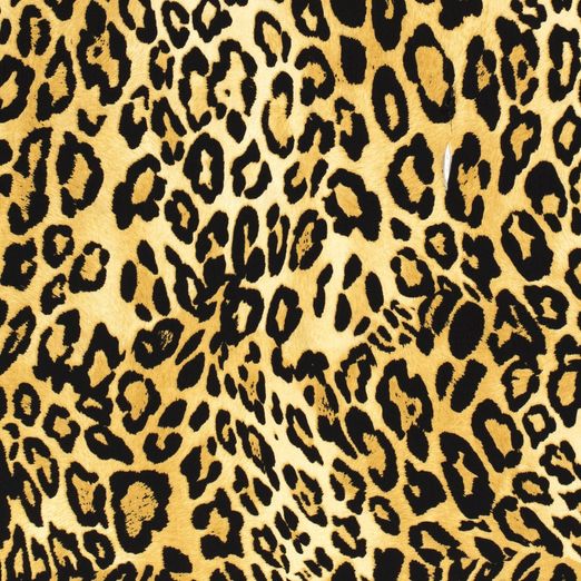 Bekleidungsstoff Viskose Panther auf Senfgelb Bekleidungsstoff Viskose Panther auf Senfgelb