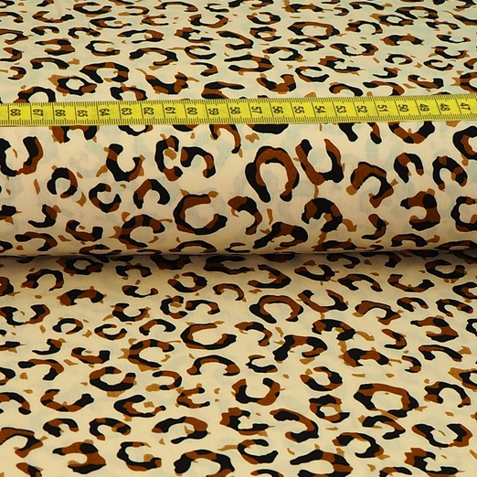 Bekleidungsstoff Viskose Hufeisen auf Creme Bekleidungsstoff Viskose Hufeisen auf Creme
