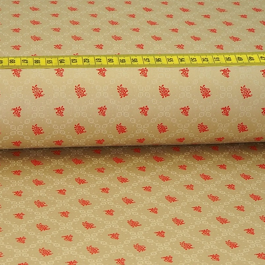 Trachtenstoff - Baumwollsatin Dirndl Design "Gerti" Beige Trachtenstoff - Baumwollsatin Dirndl Design "Gerti" Beige