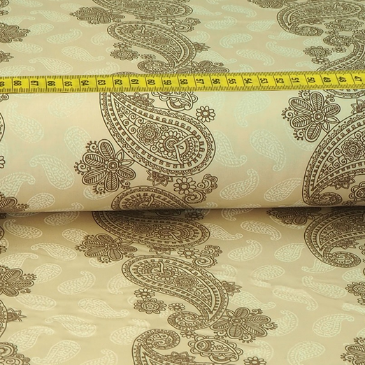 Trachtenstoff - Baumwollsatin Dirndl Design "Finnal" Hellbeige