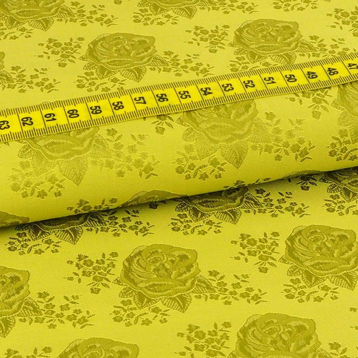 Baumwolle Dirndl Rosen auf Gelb Baumwolle Dirndl Rosen auf Gelb