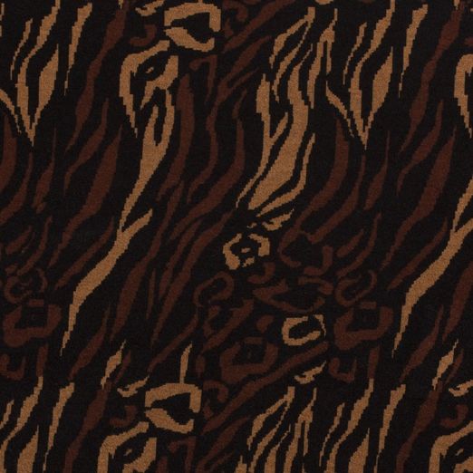 Romanit Jersey Tigermuster Braun auf Schwarz
