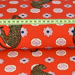 Jersey Polyester Indian Leopard Rot Jersey Polyester Indian Leopard Rot