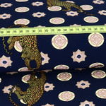 Jersey Polyester Indian Leopard Dunkelblau Jersey Polyester Indian Leopard Dunkelblau