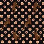 Jersey Polyester Indický Leopard Černý Jersey Polyester Indický Leopard Černý