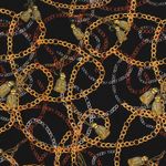 Tessuto viscosa per camicetta Chains nero Tessuto viscosa per camicetta Chains nero