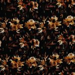 Bekleidungsstoff Viskose GLITZER Blüten auf Schwarz Digital Bekleidungsstoff Viskose GLITZER Blüten auf Schwarz Digital