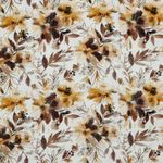Bekleidungsstoff Viskose GLITZER Blüten auf Creme Digital Bekleidungsstoff Viskose GLITZER Blüten auf Creme Digital