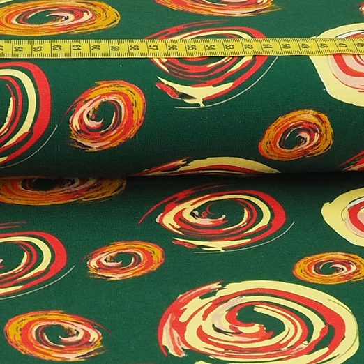 Jersey Bunte Kreise auf Dunkelgrün