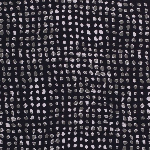 Viskose Jersey Kleckse Hellgrau auf Dunkelblau Viskose Jersey Kleckse Hellgrau auf Dunkelblau