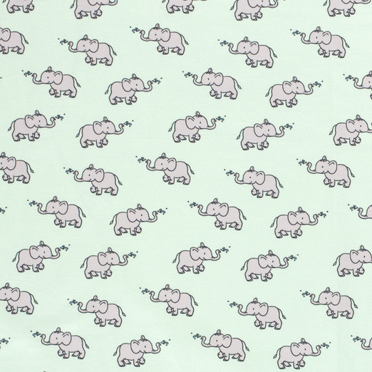 Jersey Sweet Elephant auf Hellmint Jersey Sweet Elephant auf Hellmint