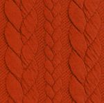 Strickstoff FASHION Zopfmuster Blutorange