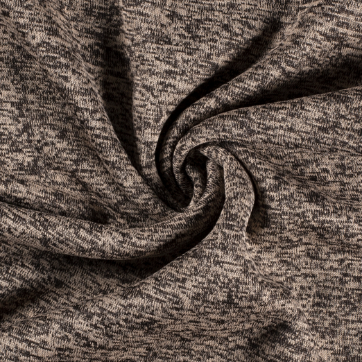 StrickFLEECE Uni Beige/Anthrazit Melange StrickFLEECE Uni Beige/Anthrazit Melange