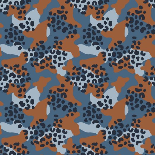 Soft Sweat Animal Camouflage Rauchblau/Blutorange BIO Soft Sweat Animal Camouflage Rauchblau/Blutorange BIO