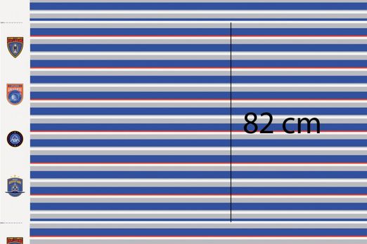 Jersey Panel Streifen & Raumfahrt Royalblau/Hellgrau/Rot 82 cm Jersey Panel Streifen & Raumfahrt Royalblau/Hellgrau/Rot 82 cm