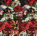 Jersey Paint Flowers Rød Digital Jersey Paint Flowers Rød Digital