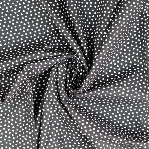 Baumwolle Small Hearts Schwarz Baumwolle Small Hearts Schwarz