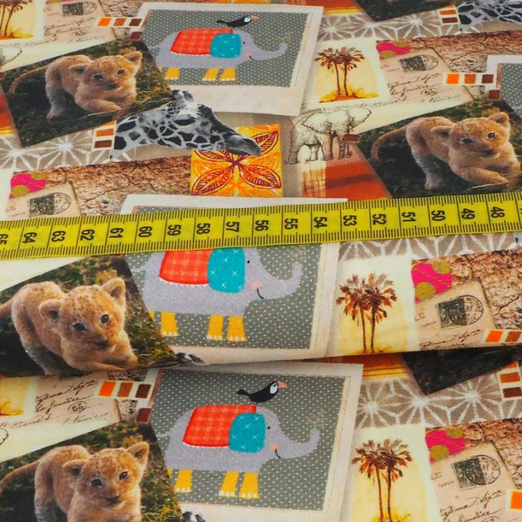 Baumwolle Patchwork Tiere mit Kleinem Tiger