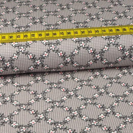 Viskose Jersey Blumenrauten Beige Viskose Jersey Blumenrauten Beige