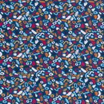 Jersey Abstrakt Jungle auf Royalblau Jersey Abstrakt Jungle auf Royalblau