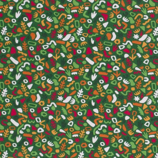 Jersey Abstrakt Jungle auf Grün Jersey Abstrakt Jungle auf Grün